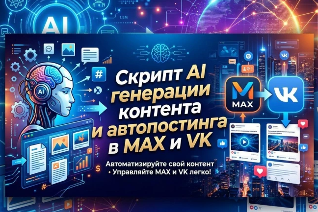 Скрипт автопостинга с ИИ-генерацией контента для MAX и VK