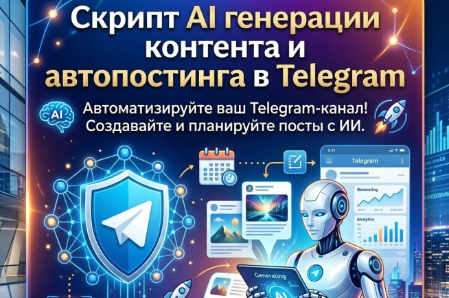 Cкрипт ai генерации и автопостинга контента в Telegram